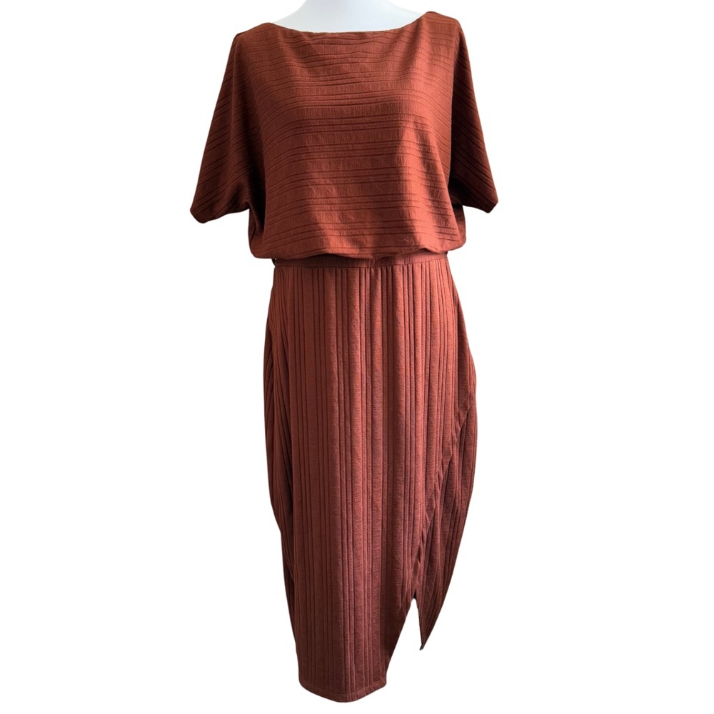 Cottagecore Loose Scoop Neckline Midi Dress